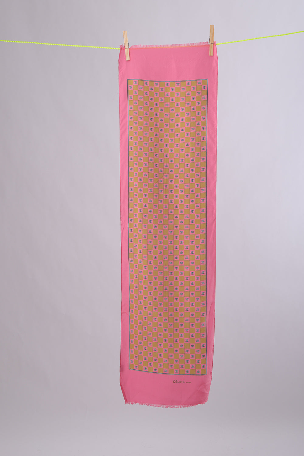 CELINE Pink base with beige squares