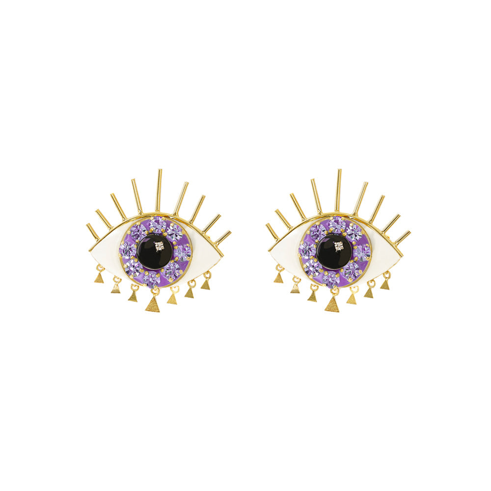 EYE Purple Earrings