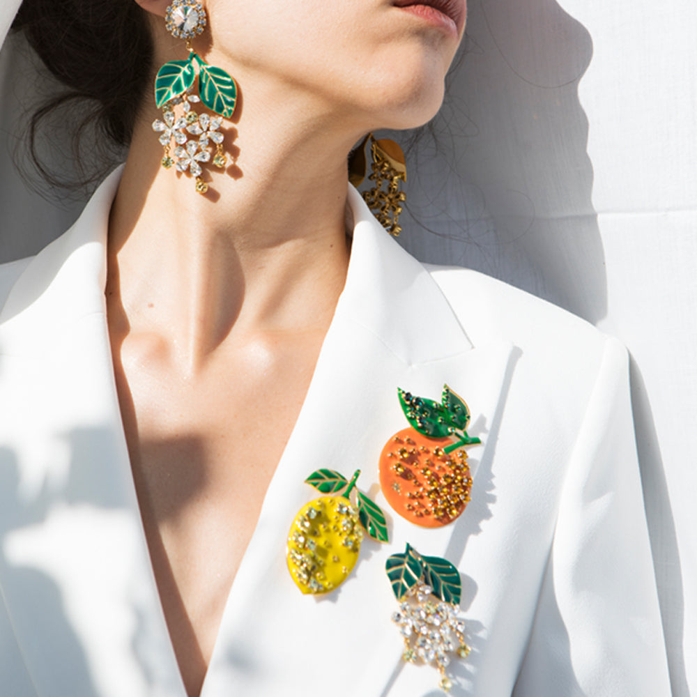 Orange Brooch
