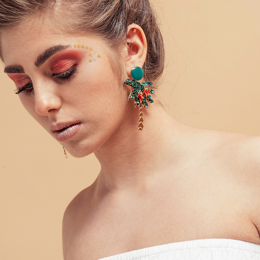 Palm Tree Long Earrings