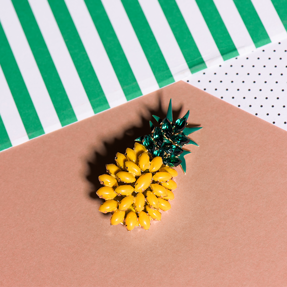 Pineapple brooch