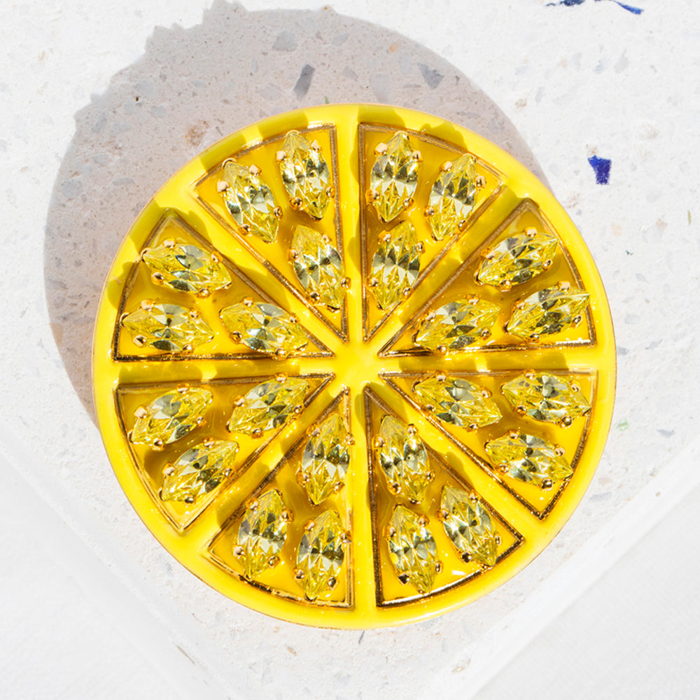 Half Lemon Brooch