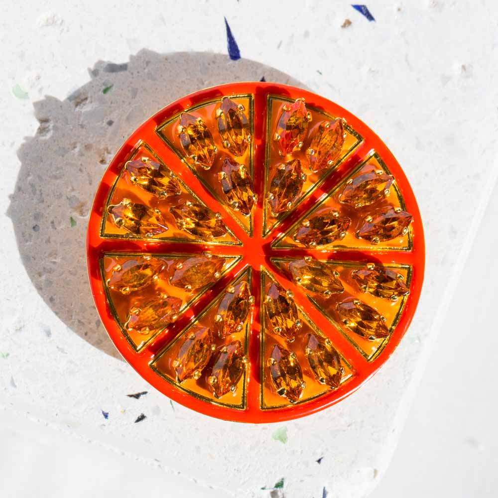 Half Orange Brooch