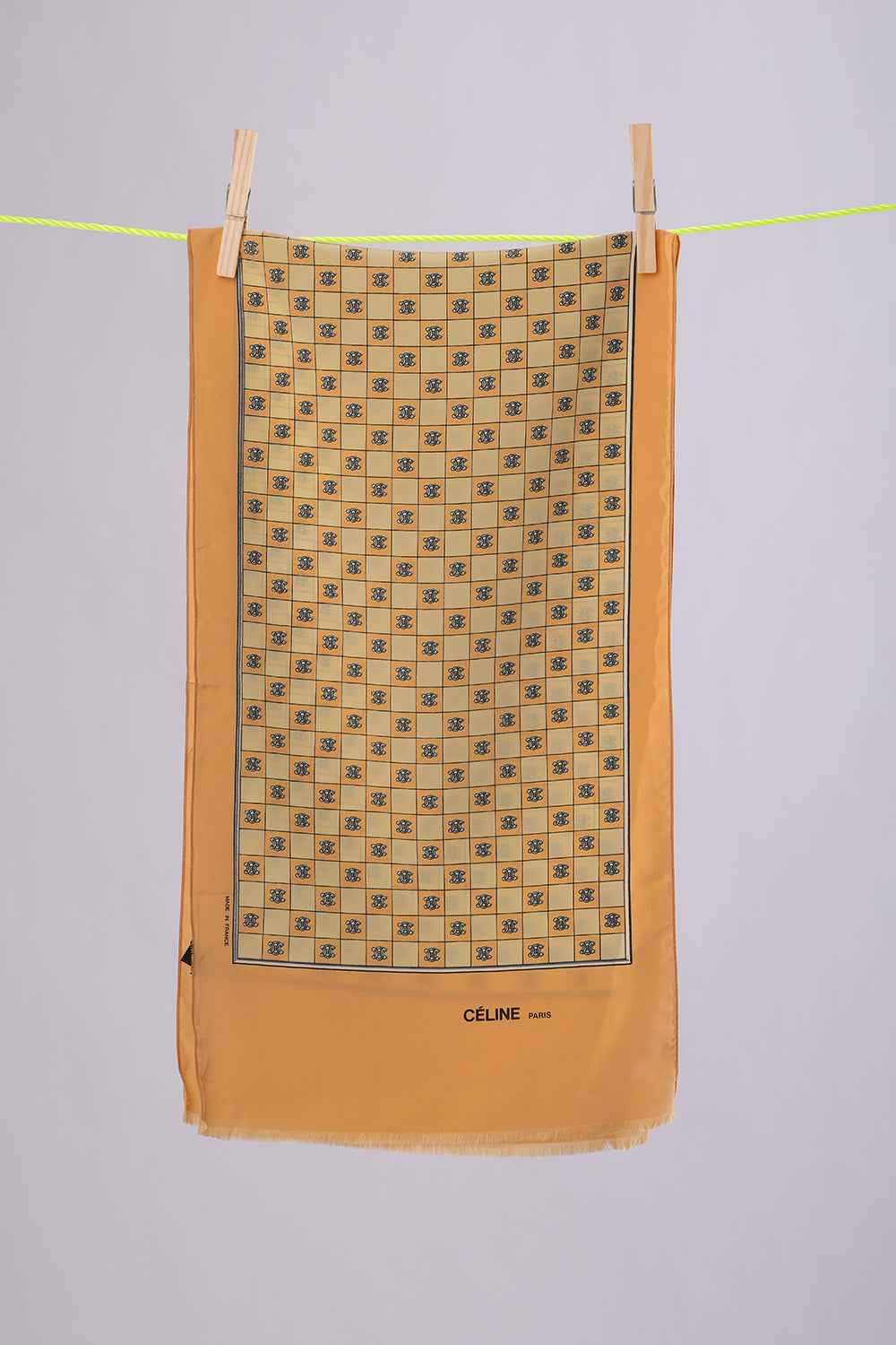 CELINE Orange base with butter yellow squares