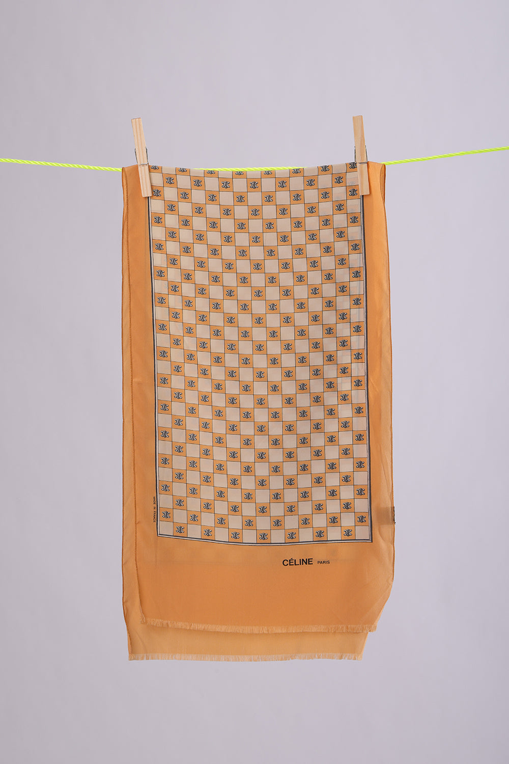 CELINE Orange base with beige squares