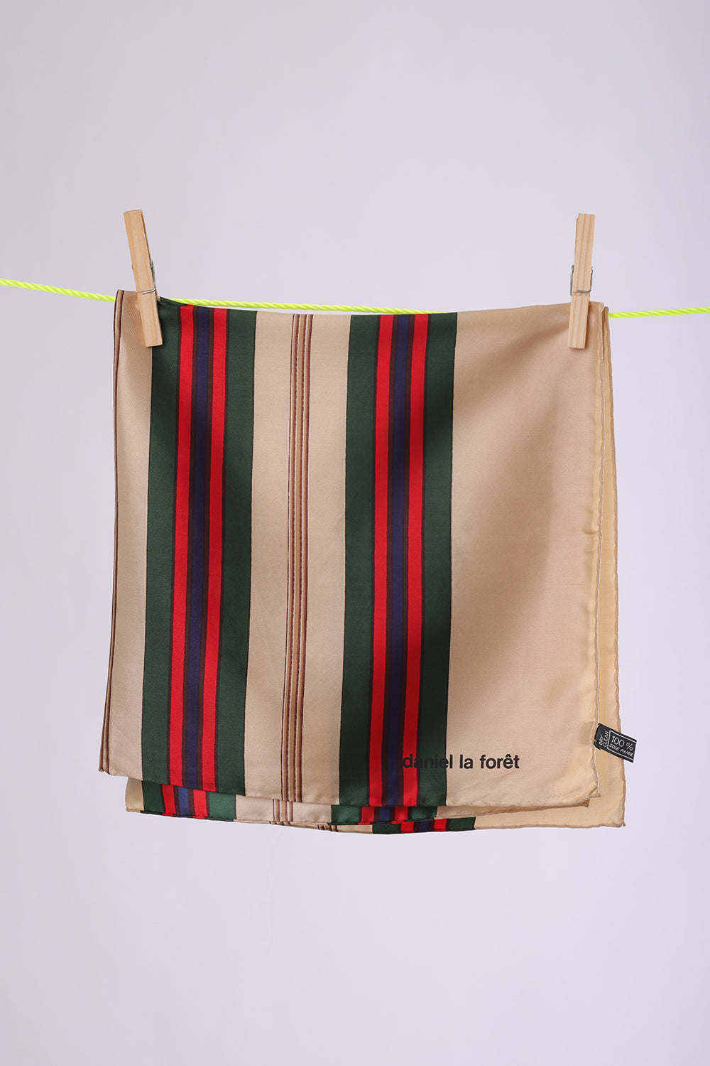DANIEL LA FORET Gold with green & red stripes