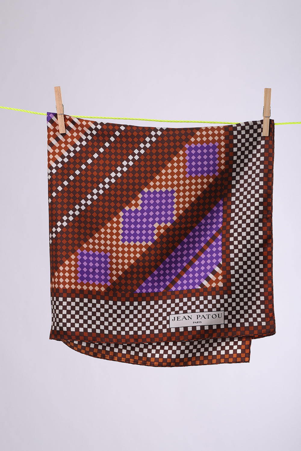 JEAN PATOU Pixelated Brown, purple, lilac & white
