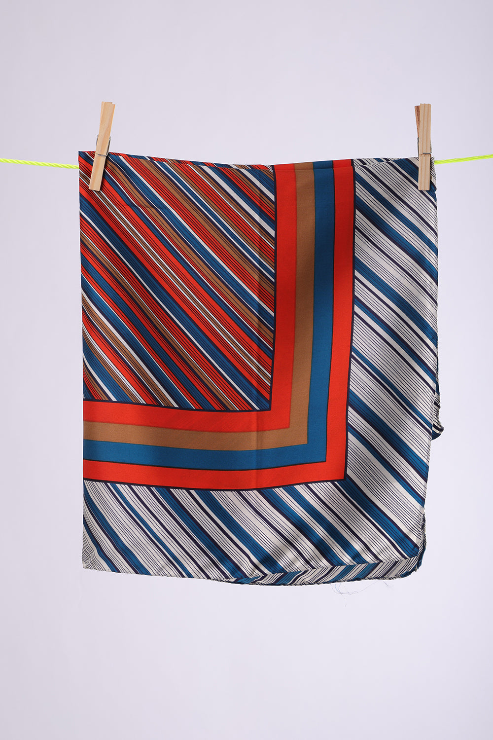 NO BRAND Petrol, Orange & Tan stripes frame