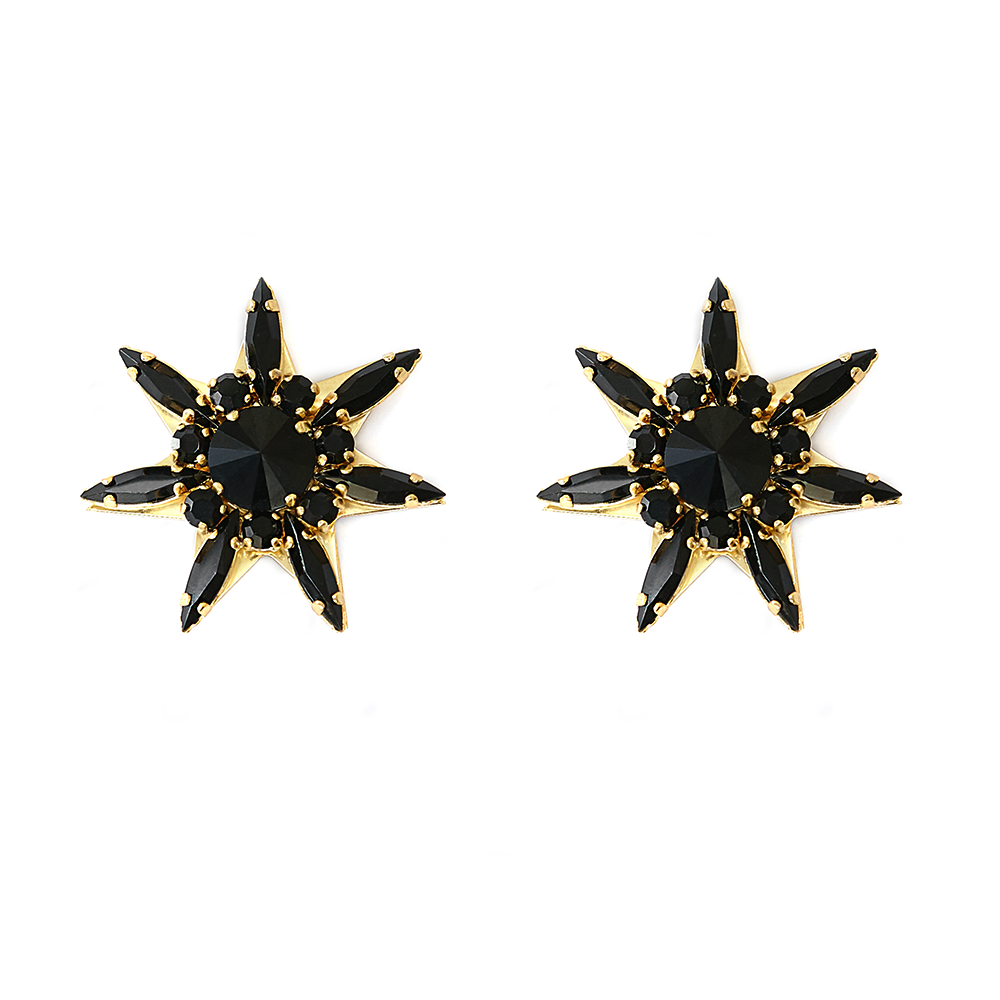 STAR Black Earrings