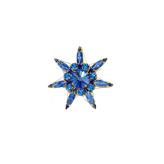 STAR Blue Brooch
