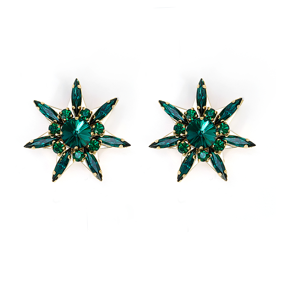 STAR Green Earrings