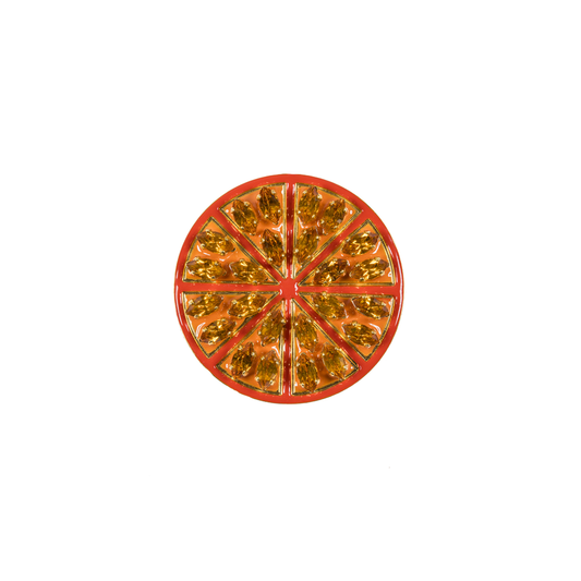 Half Orange Brooch