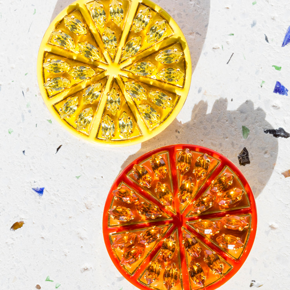Half Orange Brooch