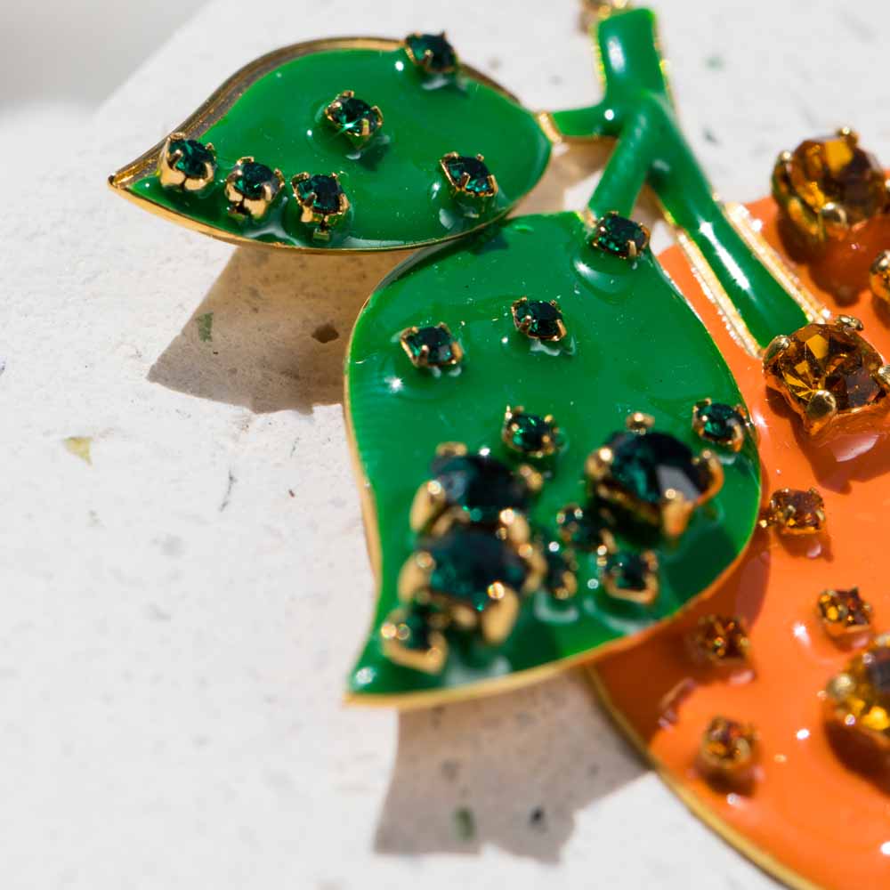 Orange Brooch