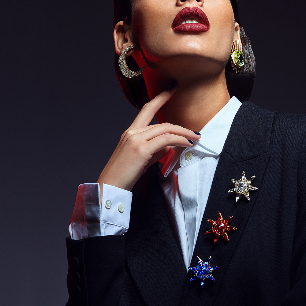 STAR Blue Brooch