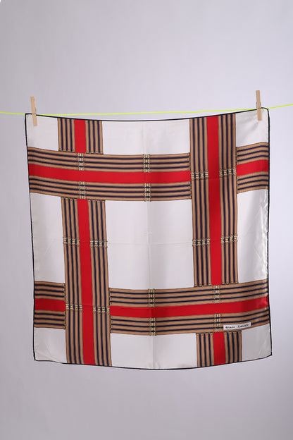ALAIN XAVIER White base with belts prints