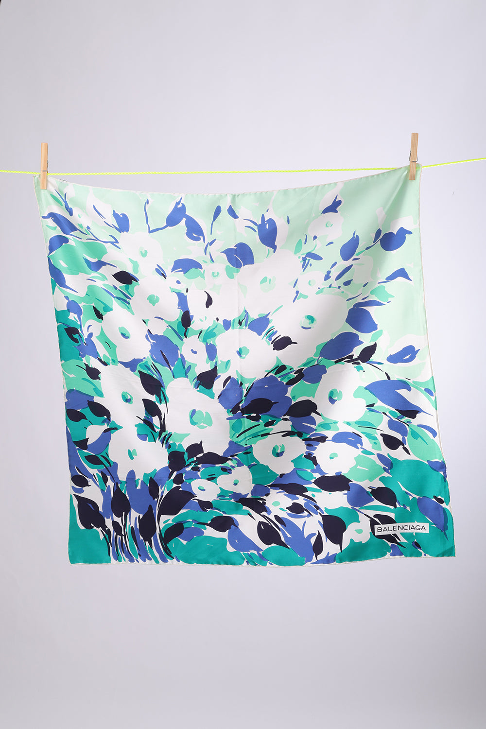 BALENCIAGA Mint & blue floral