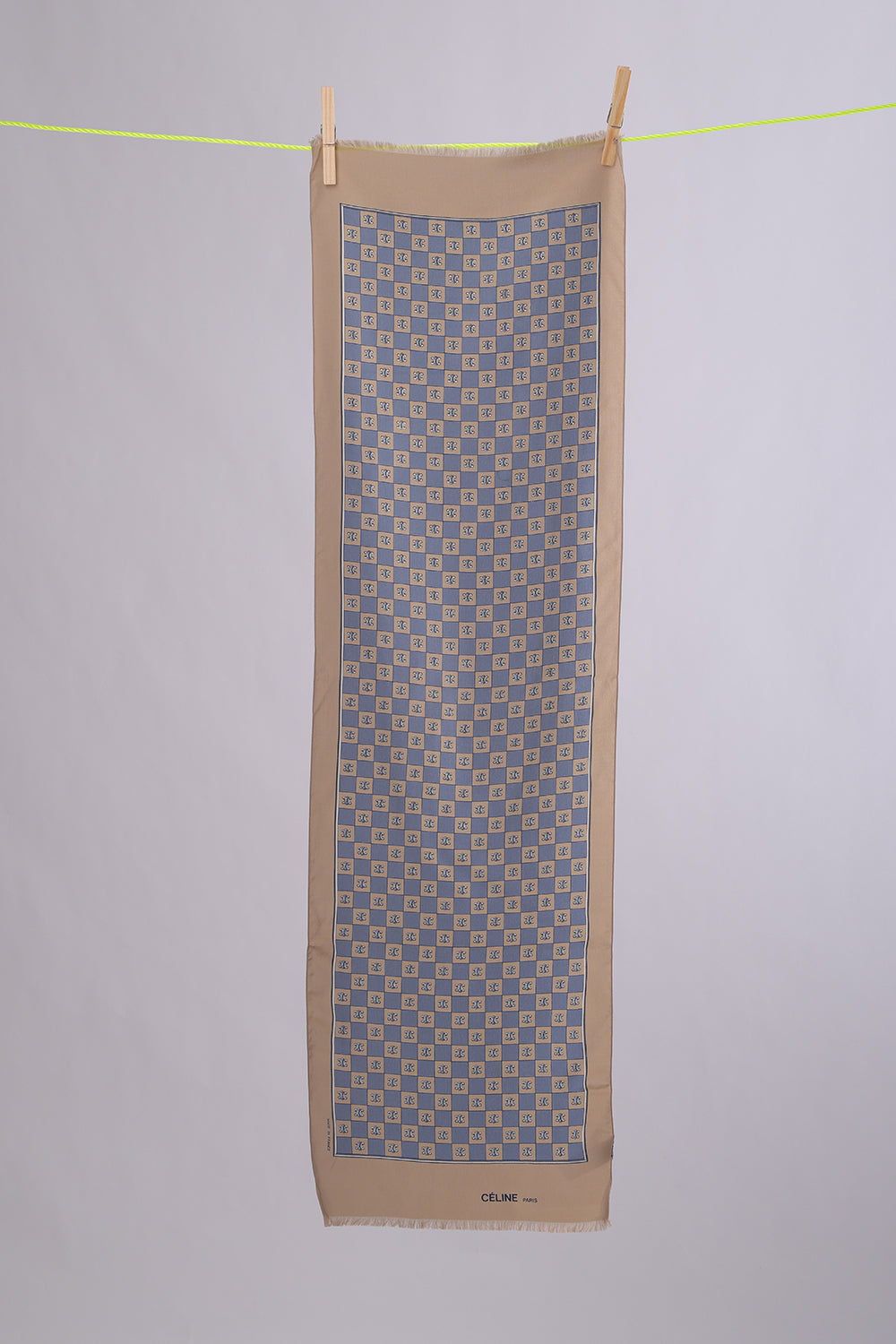 CELINE Greige base with denim squares