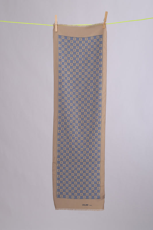 CELINE Orange base with butter yellow squares