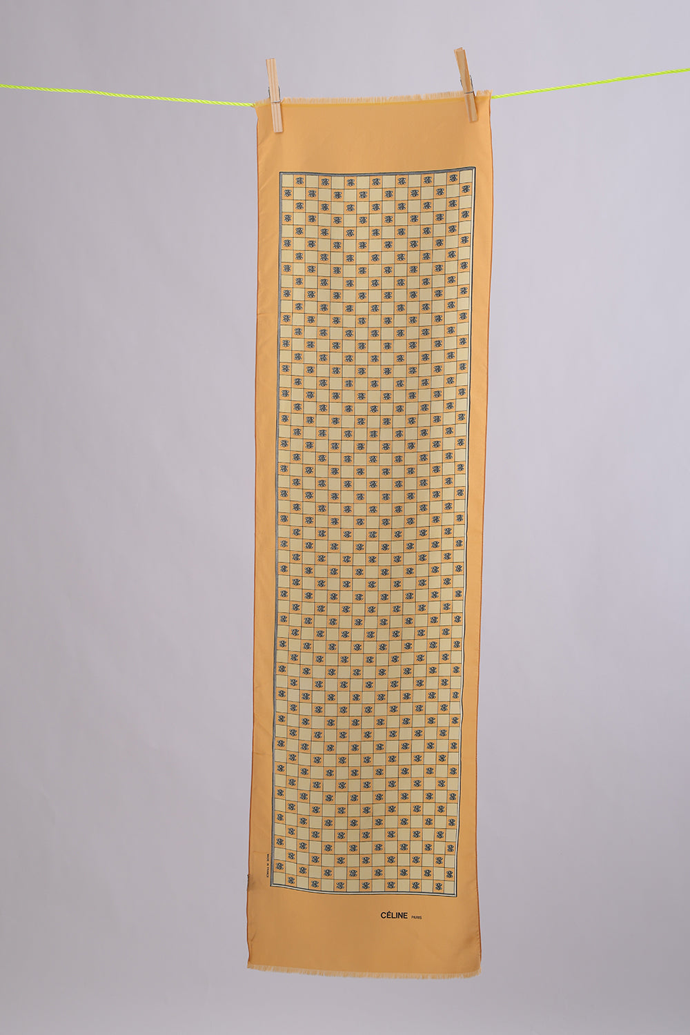 CELINE Orange base with butter yellow squares