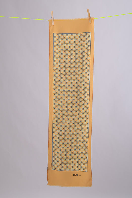 CELINE Greige base with denim squares