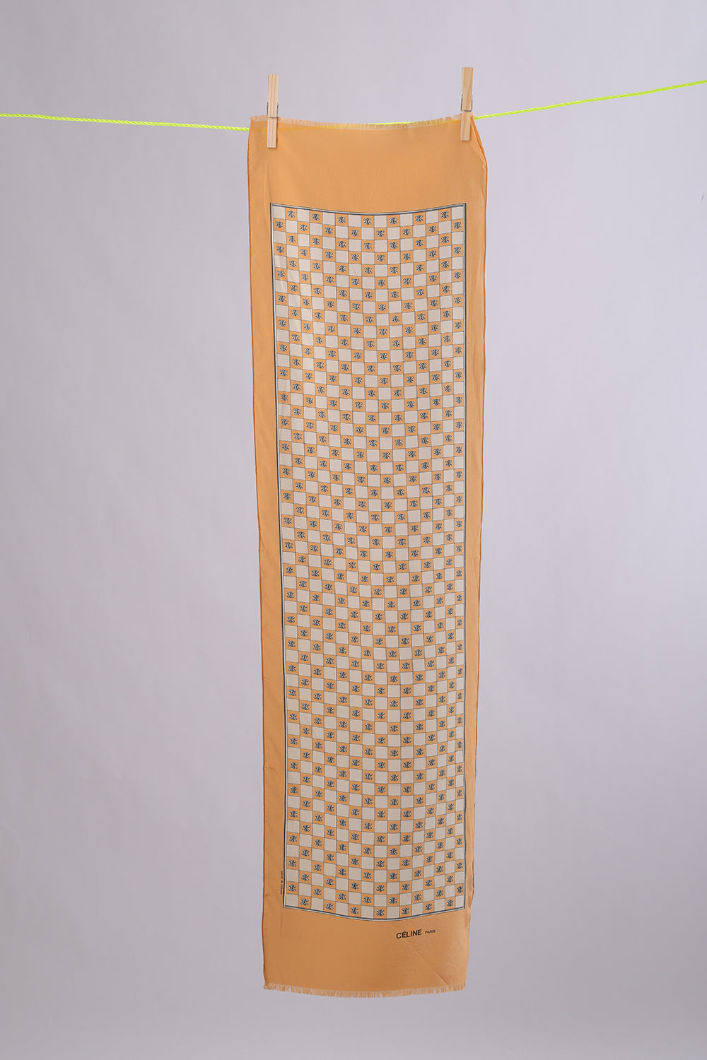 CELINE Orange base with beige squares