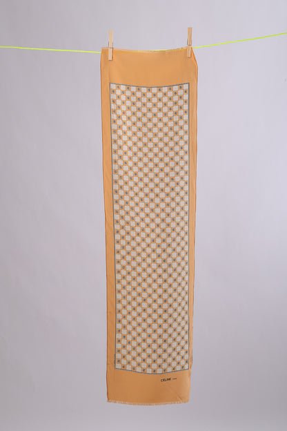 CELINE Orange base with beige squares
