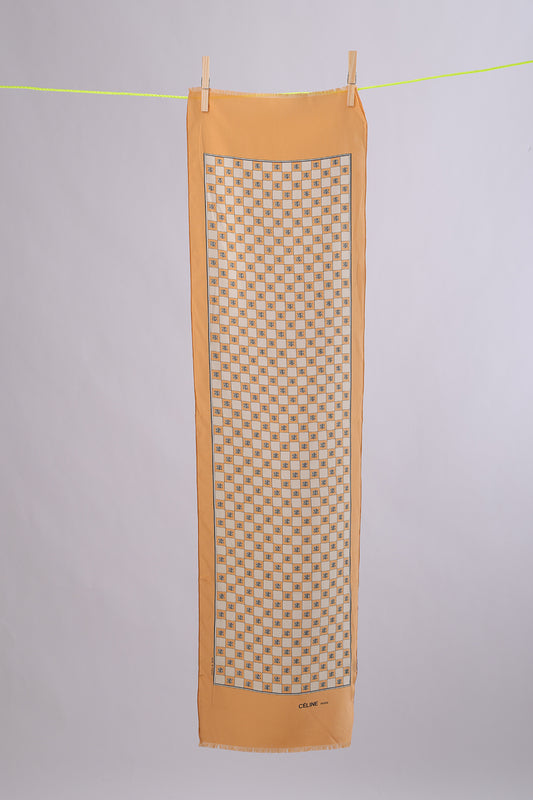CELINE Orange base with beige squares