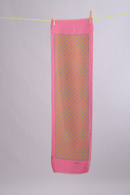CELINE Pink base with beige squares