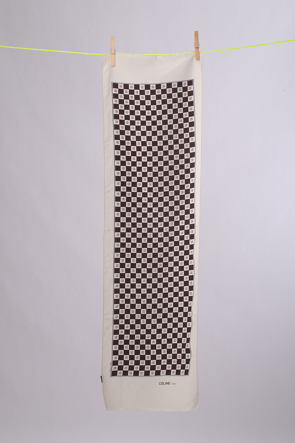 CELINE Cream base with brown squares