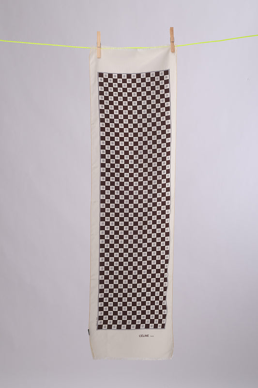 CELINE Cream base with brown squares