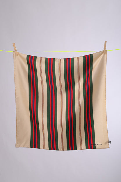 DANIEL LA FORET Gold with green & red stripes