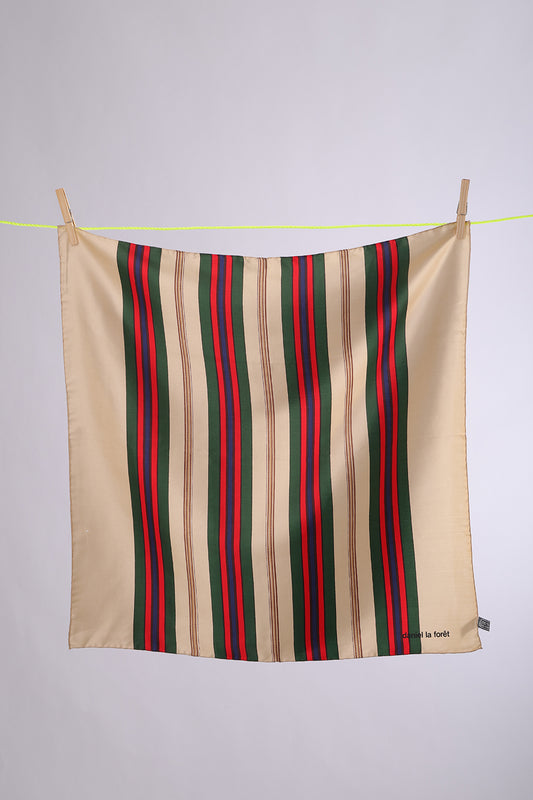DANIEL LA FORET Gold with green & red stripes