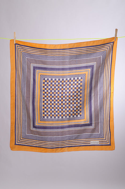 ERRE Orange & Navy checkered