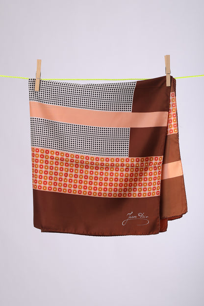 JEAN DAIX Brown & orange with black polka dots