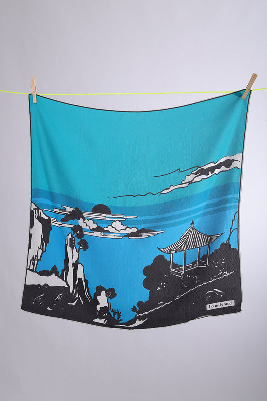 LOUIS FERAUD Chinese print with Blue base