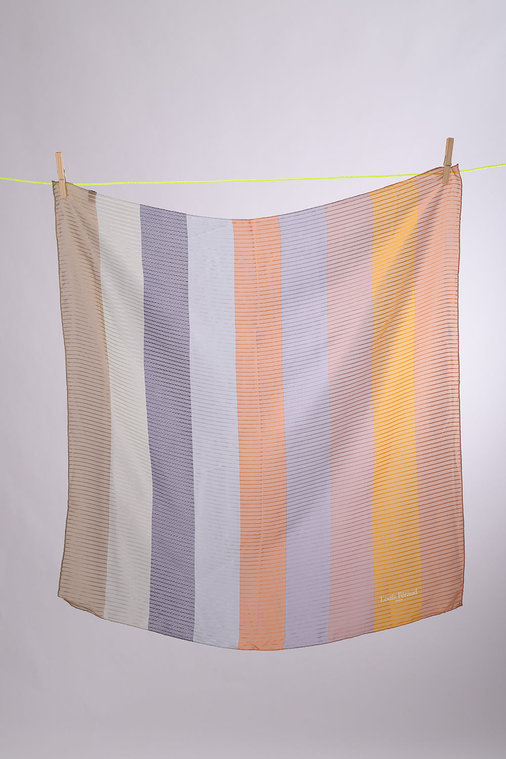 LOUIS FERAUD Greige, grey & orange stripes