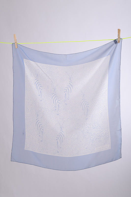 LOUIS FERAUD see through white & light blue