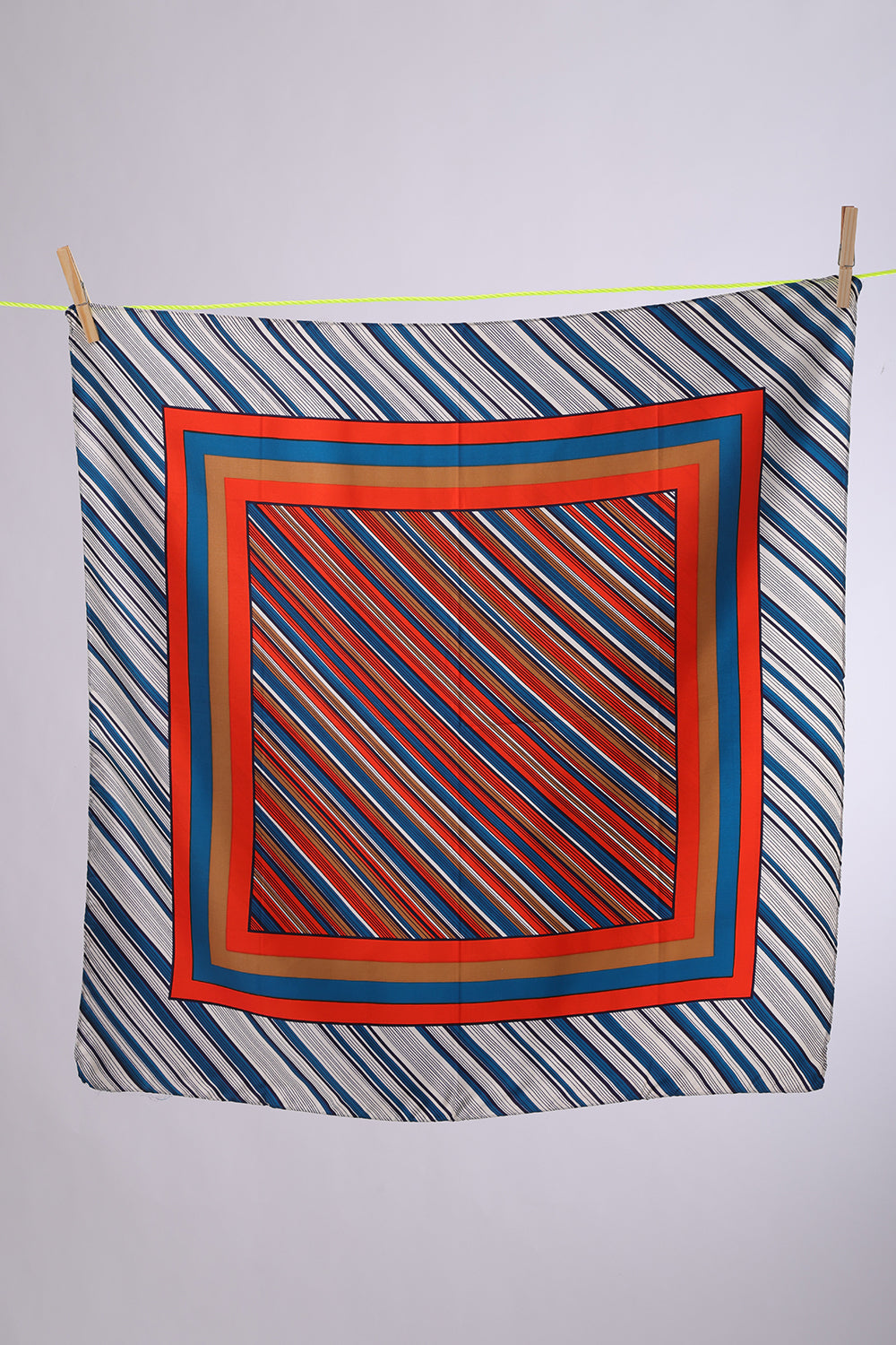 NO BRAND Petrol, Orange & Tan stripes frame