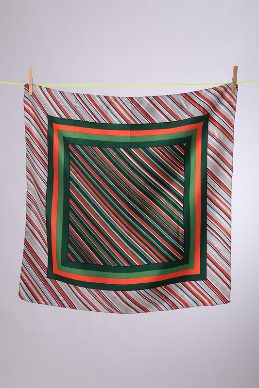 NO BRAND Green & Coral stripes frame