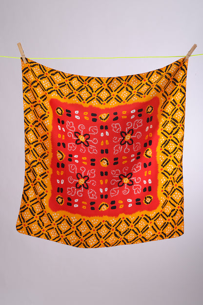 NO BRAND Orange Red black flowers