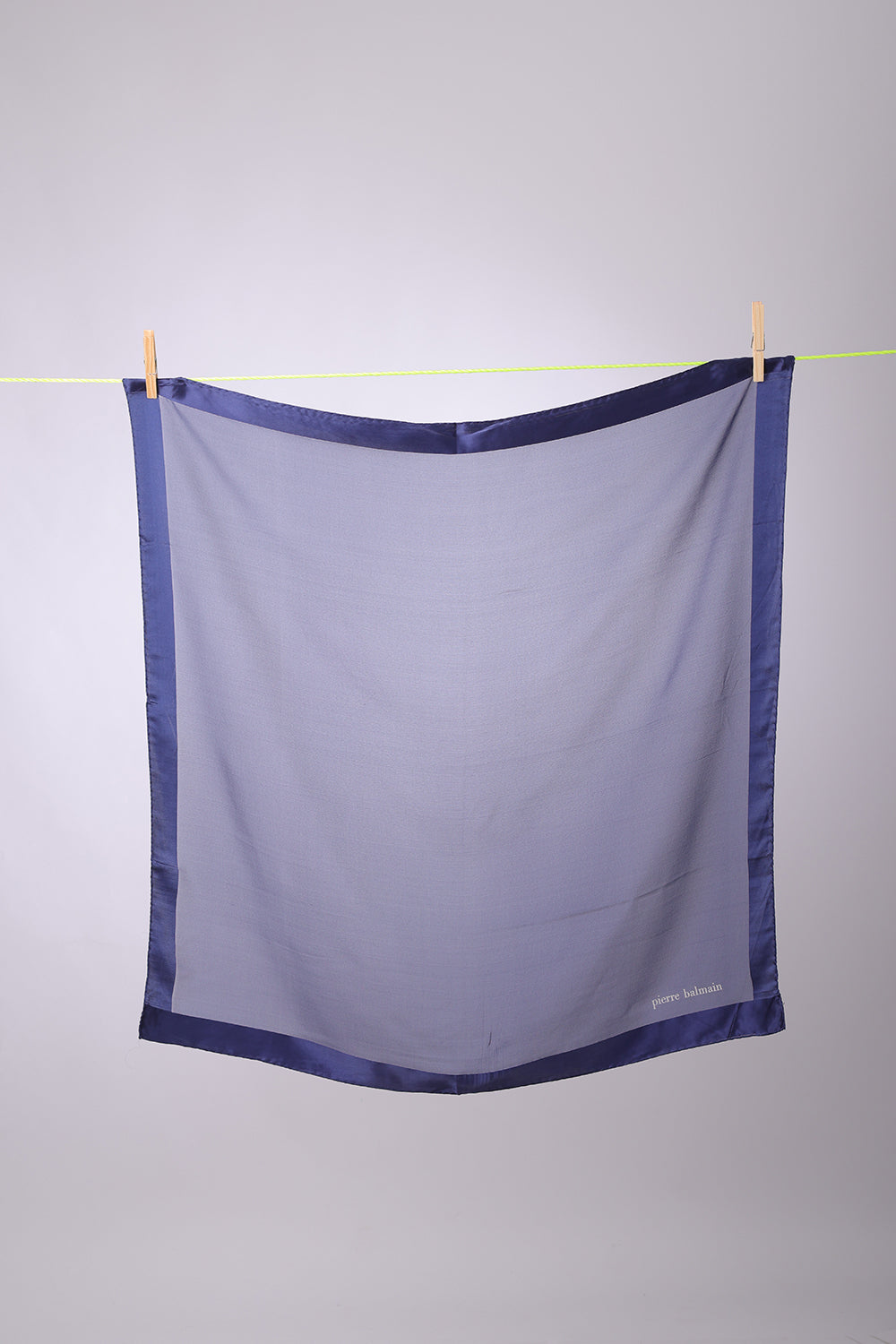 PIERRE BALMAIN - SCARF Navy see through with silk frame