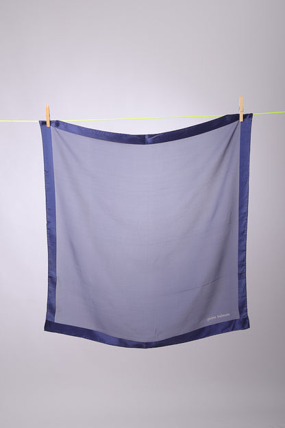 PIERRE BALMAIN - SCARF Navy see through with silk frame