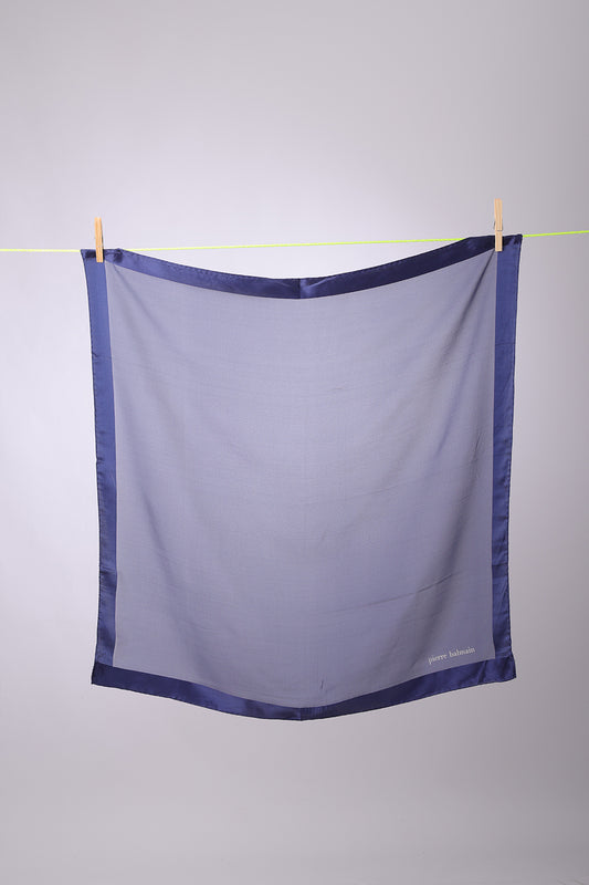 PIERRE BALMAIN - SCARF Navy see through with silk frame