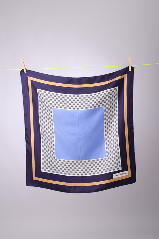 PIERRE BALMAIN - SCARF Navy & white stripes