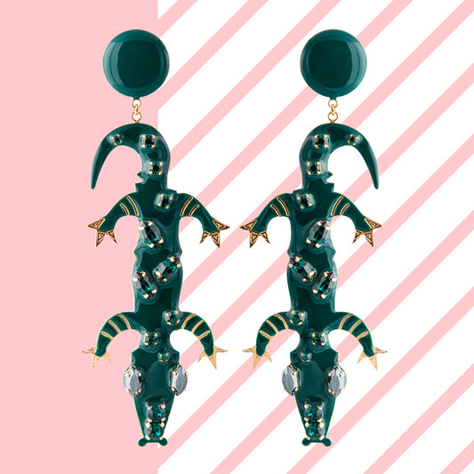 Crocodile Long Earrings