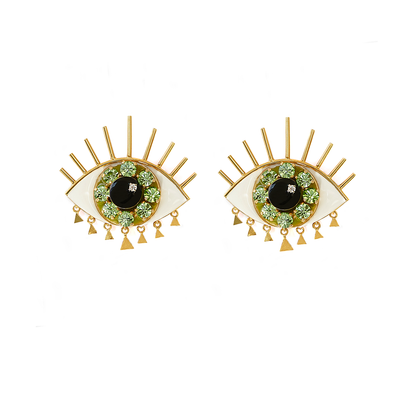 EYE Green Earrings