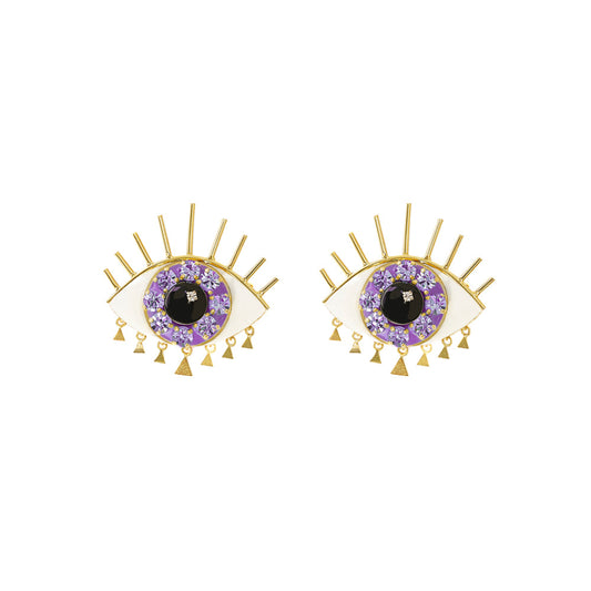 EYE Purple Earrings