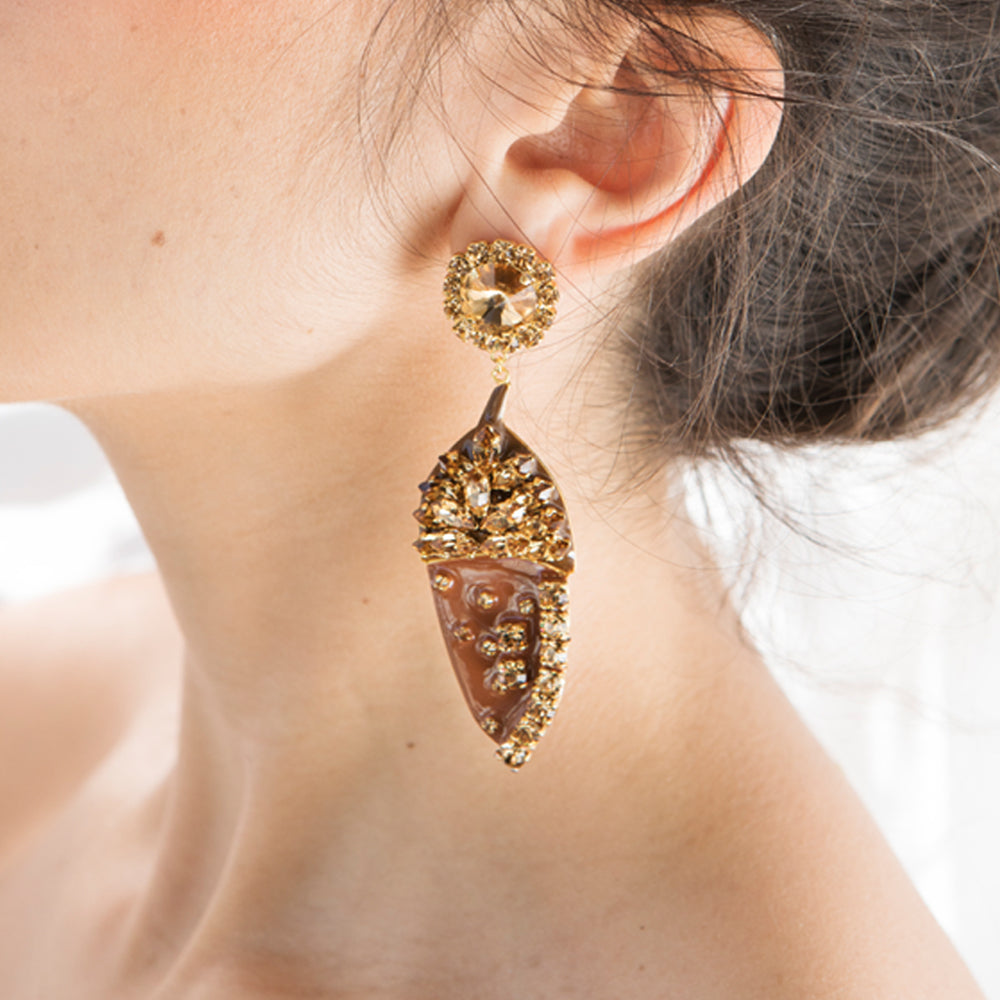 Oak Long Earrings