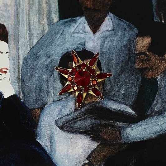 STAR Red Brooch